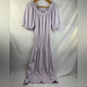 Sundry Light Purple Smocked Waist Midi Dress Women's Size 4